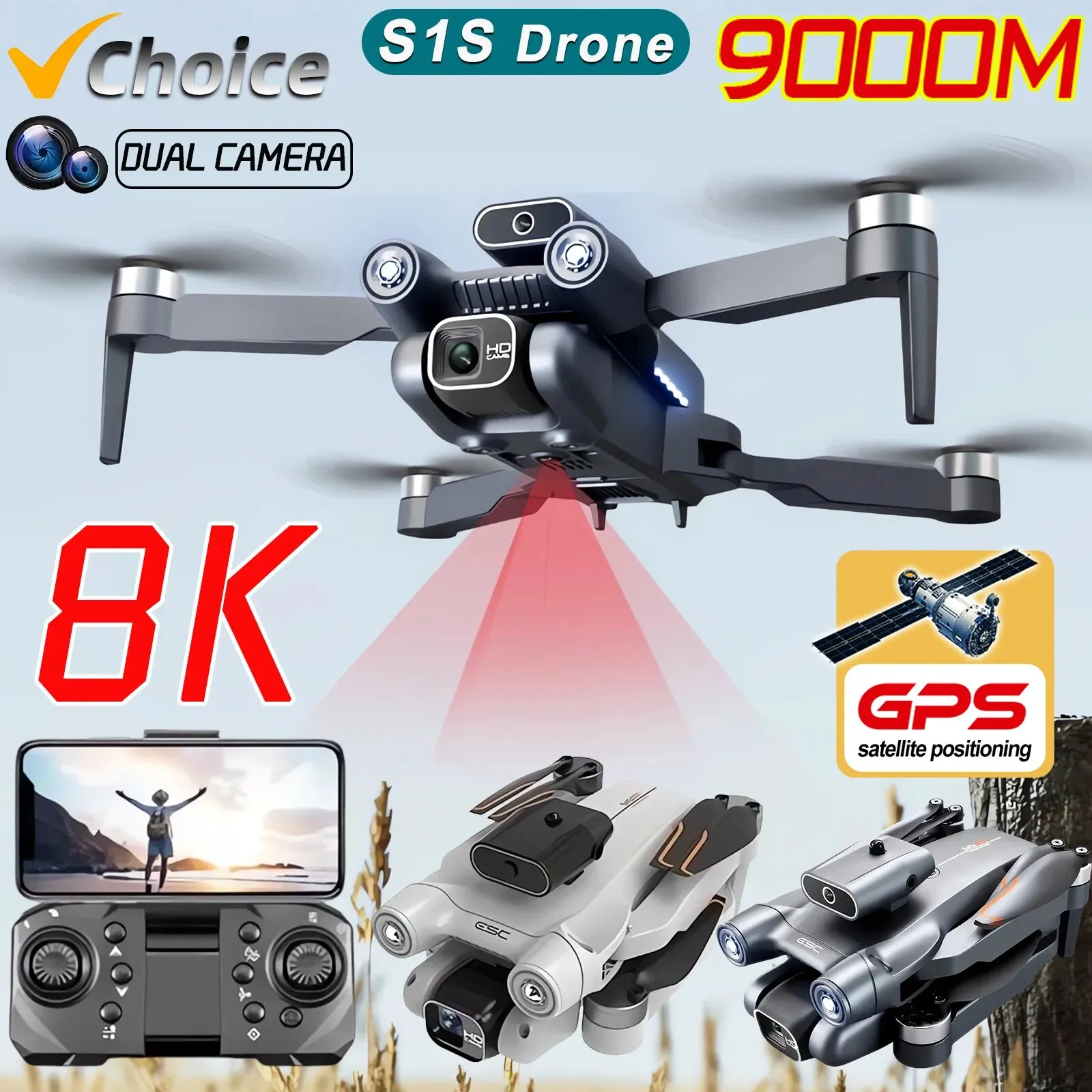 Drone Rc Gps - Profissional Brushless Motor Drone, GPS Drone,