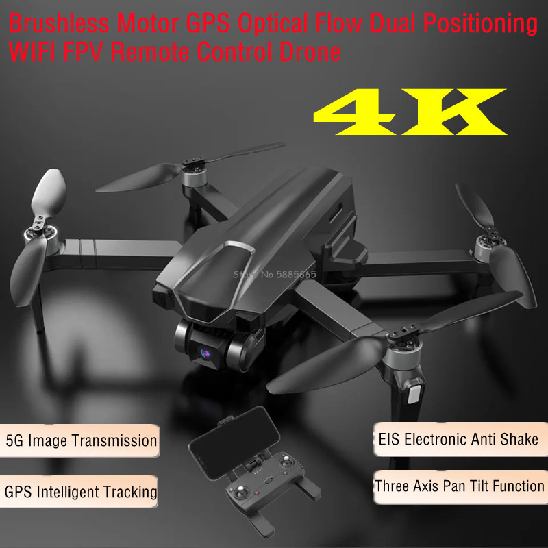 Drone Smart Rc Foldable - Profissional 4k gps retorno fpv eis