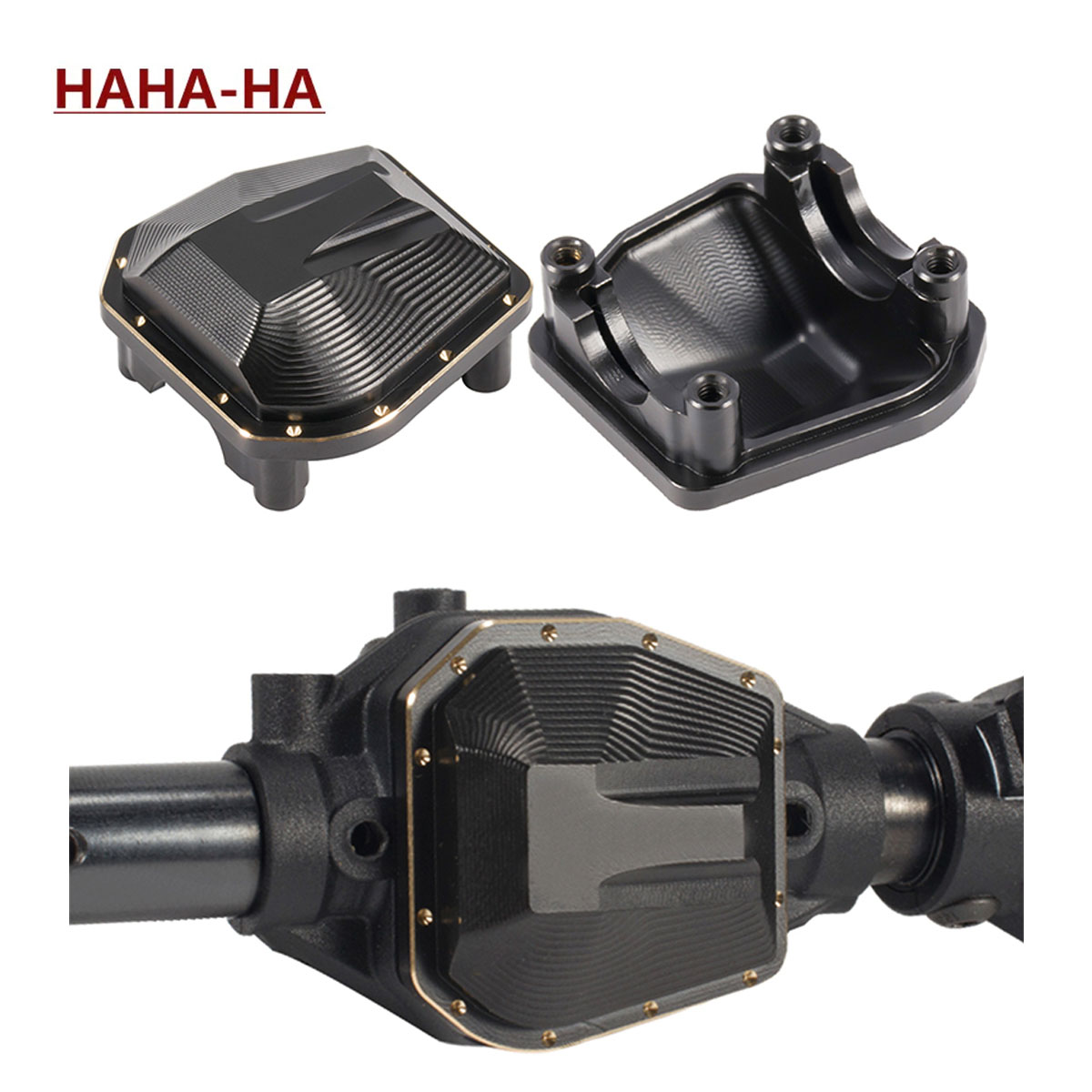 Rc Crawler Axle Parts - 33g revestimento preto capa diff de