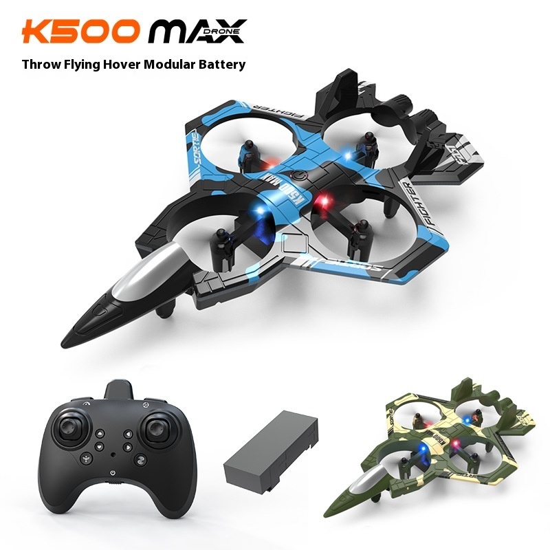 Drone Rc Fighter Jet - K500max Fighter Jet Quadcopter Drone Rolling