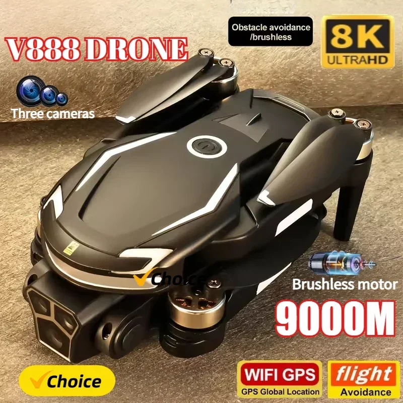 Drone Gps Rc Tt36 - Novo Drone V888 8K GPS com