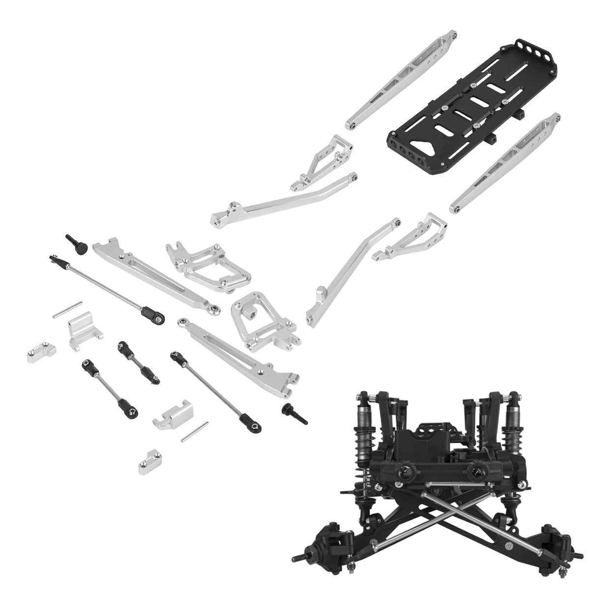 Rc Crawler Axle Parts - Kit de suspensão de alumínio do