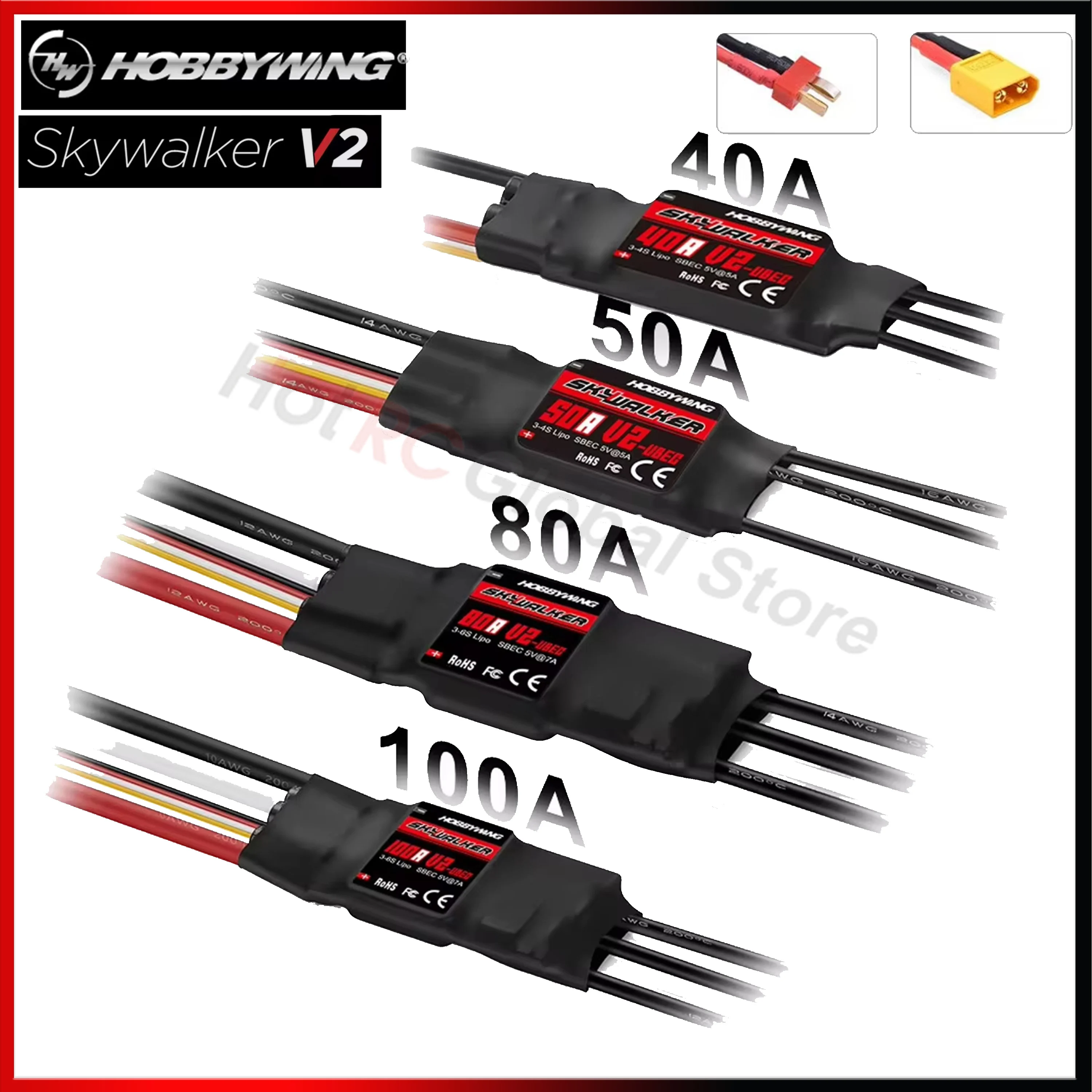 Drone Rc Y Series - HOBBYWING-Controlador de velocidade Skywalker Brushless ESC
