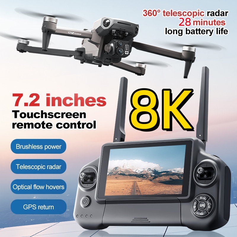 Drone RC Quadricóptero 8K com  - Drone Rc Gps avaliação e preço