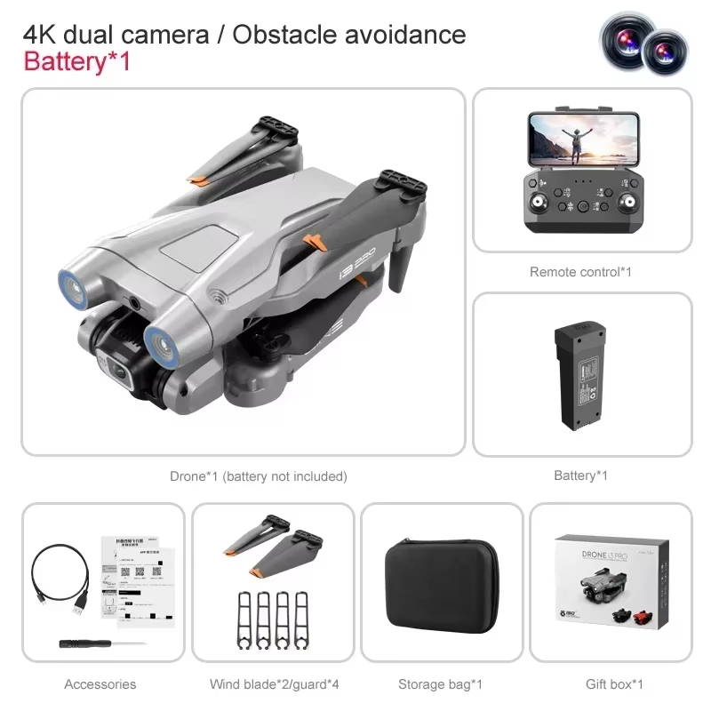 Quadricóptero i3 Pro Drone: câ - Drone Smart Rc Foldable avaliação e preço