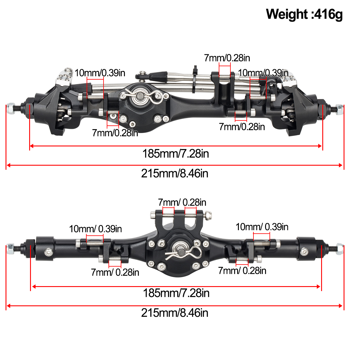 Conjunto de eixo reto dianteir - Rc Crawler Axle Parts avaliação e preço