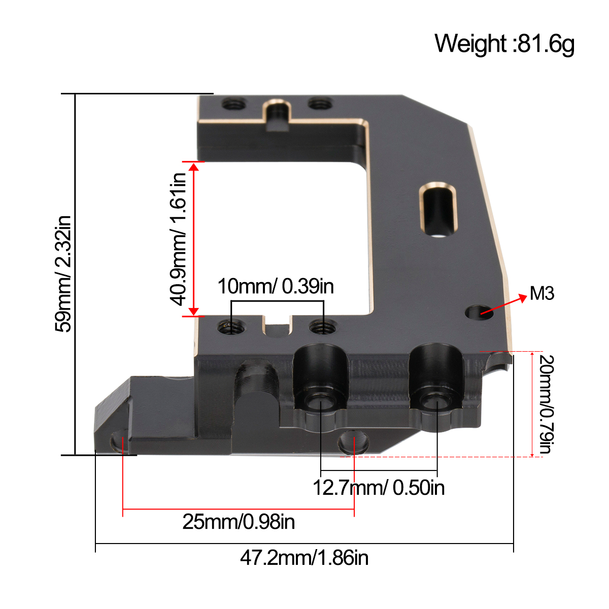 Suporte de montagem servo de l - Rc Crawler Axle Parts avaliação e preço