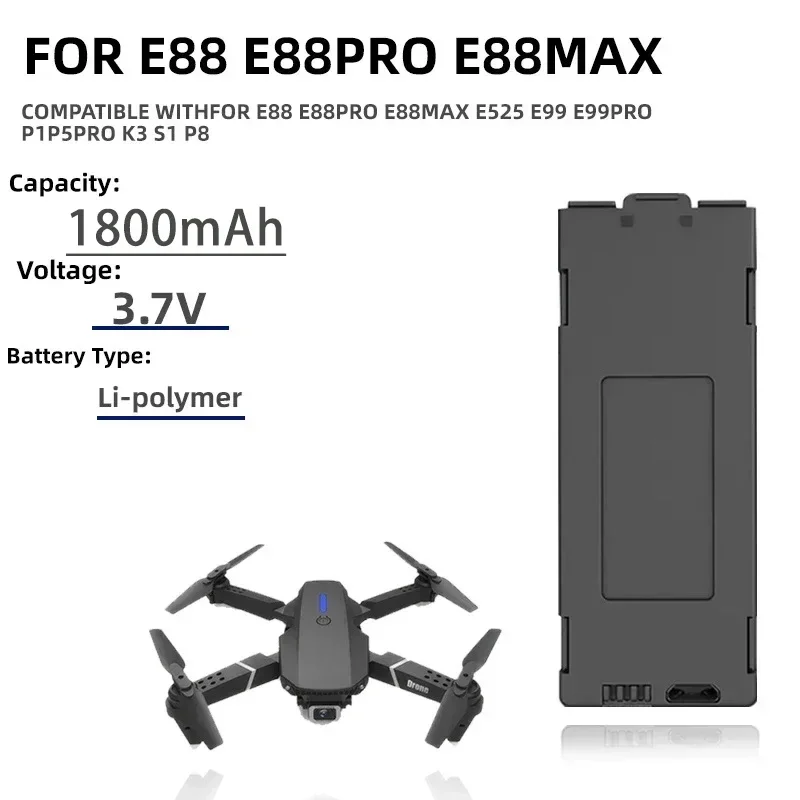 1-10pcs E99 Pro Drone Bateria  - Drone Rc E99 Pro avaliação e preço
