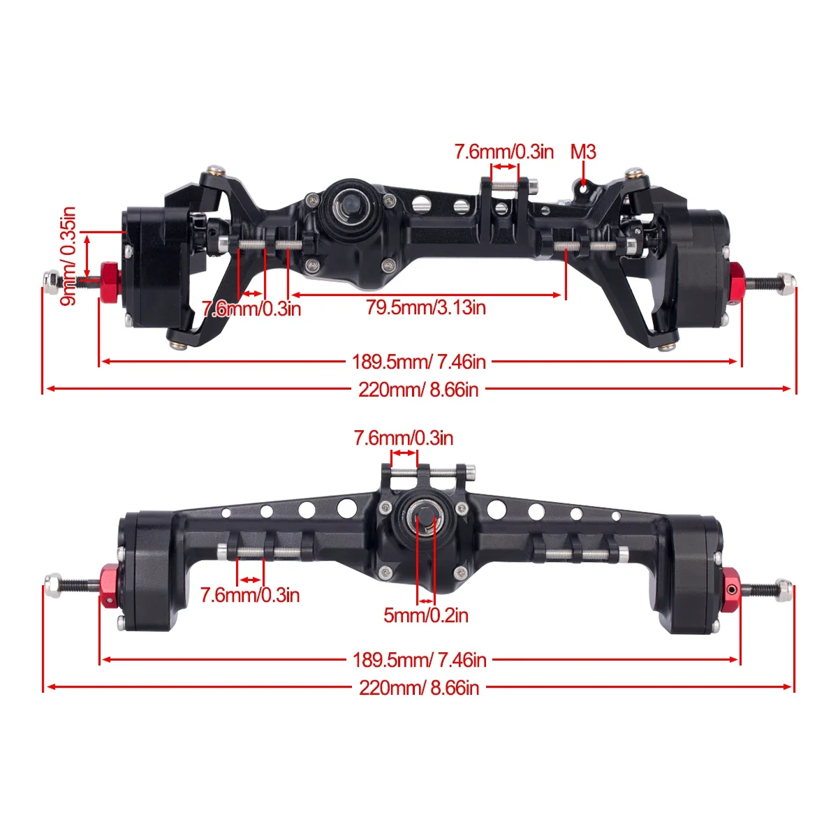 Eixo portal traseiro dianteiro - Rc Crawler Axle Parts avaliação e preço