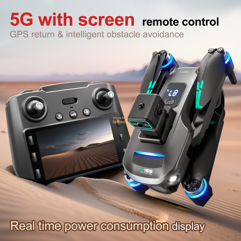 8k câmera dupla 5g wifi fpv co - Drone Rc Gps avaliação e preço