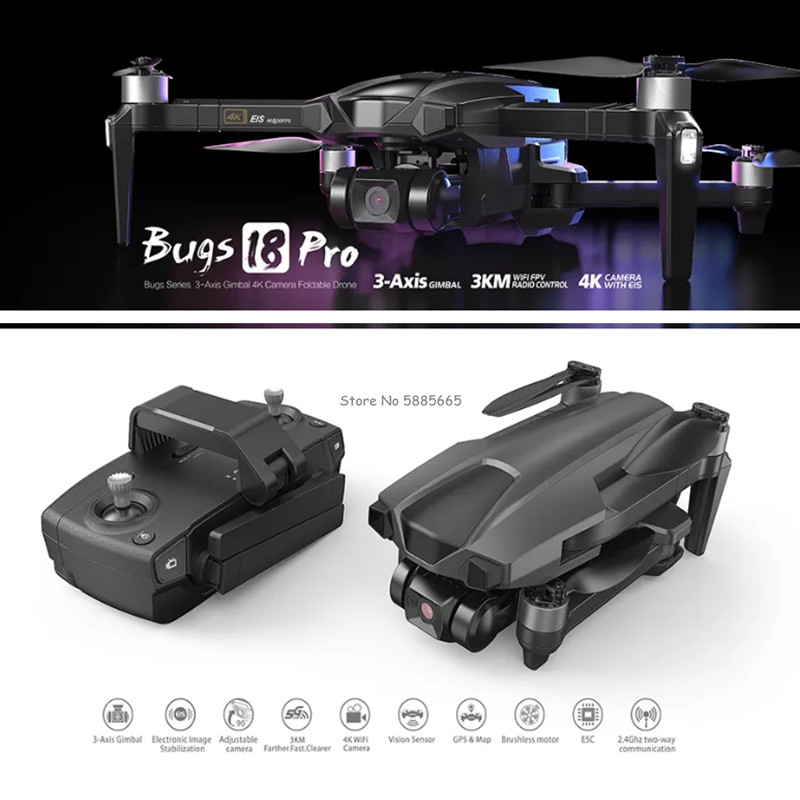 Profissional 4k gps retorno fp - Drone Smart Rc Foldable avaliação e preço