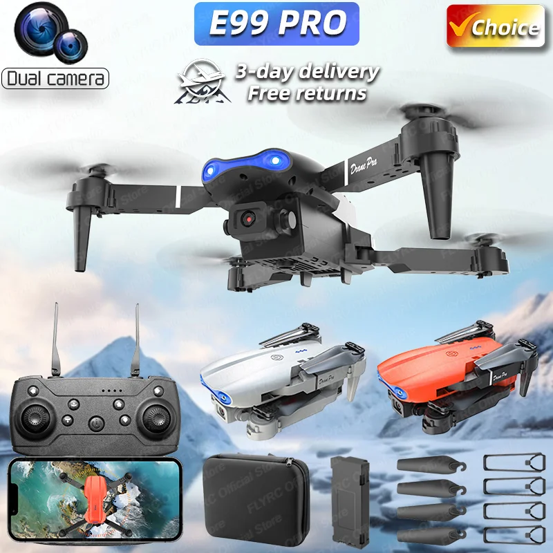 Mini helicóptero rc dobrável e - Drone Rc E99 Pro avaliação e preço