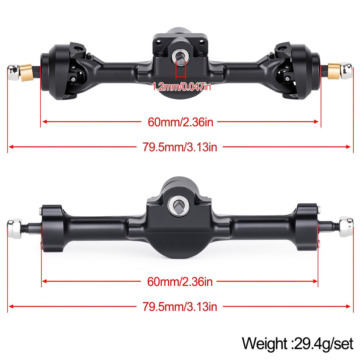 Conjunto de Eixos Dianteiro e  - Rc Crawler Axle Parts avaliação e preço